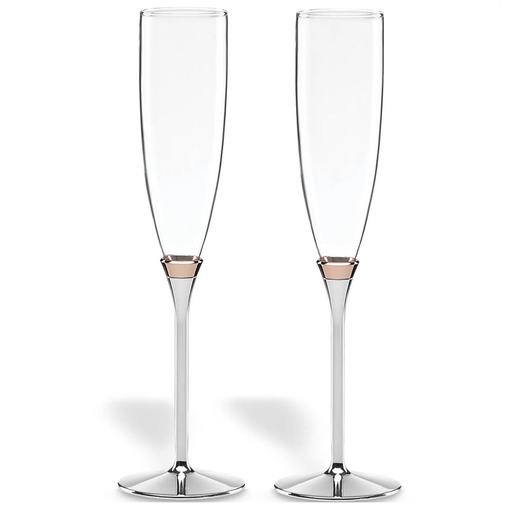 Kate Spade Rosy Glow 2-Piece Champagne Flute Set